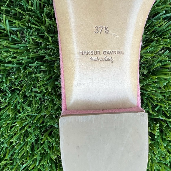 Mansur Gavriel Suede Flat Sandal Slides in Blush Pink size 7.5 - Picture 7 of 11